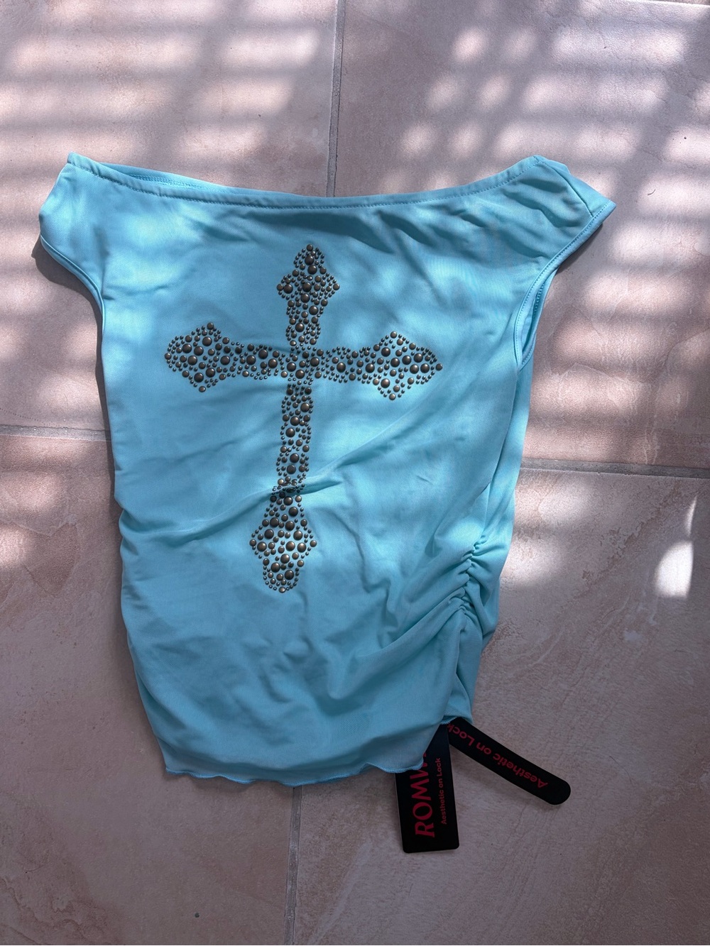 ROMWE Mint Green Women's Swim Top